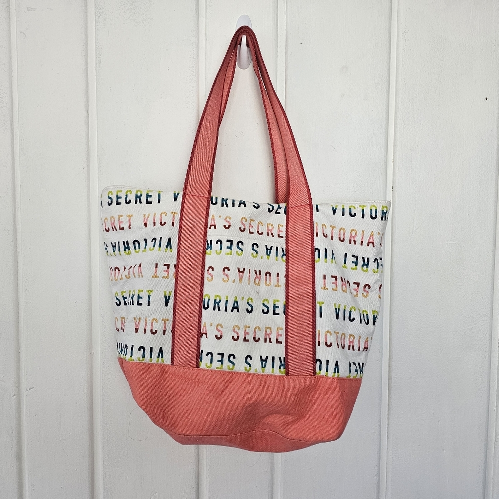 Victoria Secret Shopper Rainbow Lettering Tote Bag - Picture 2 of 9